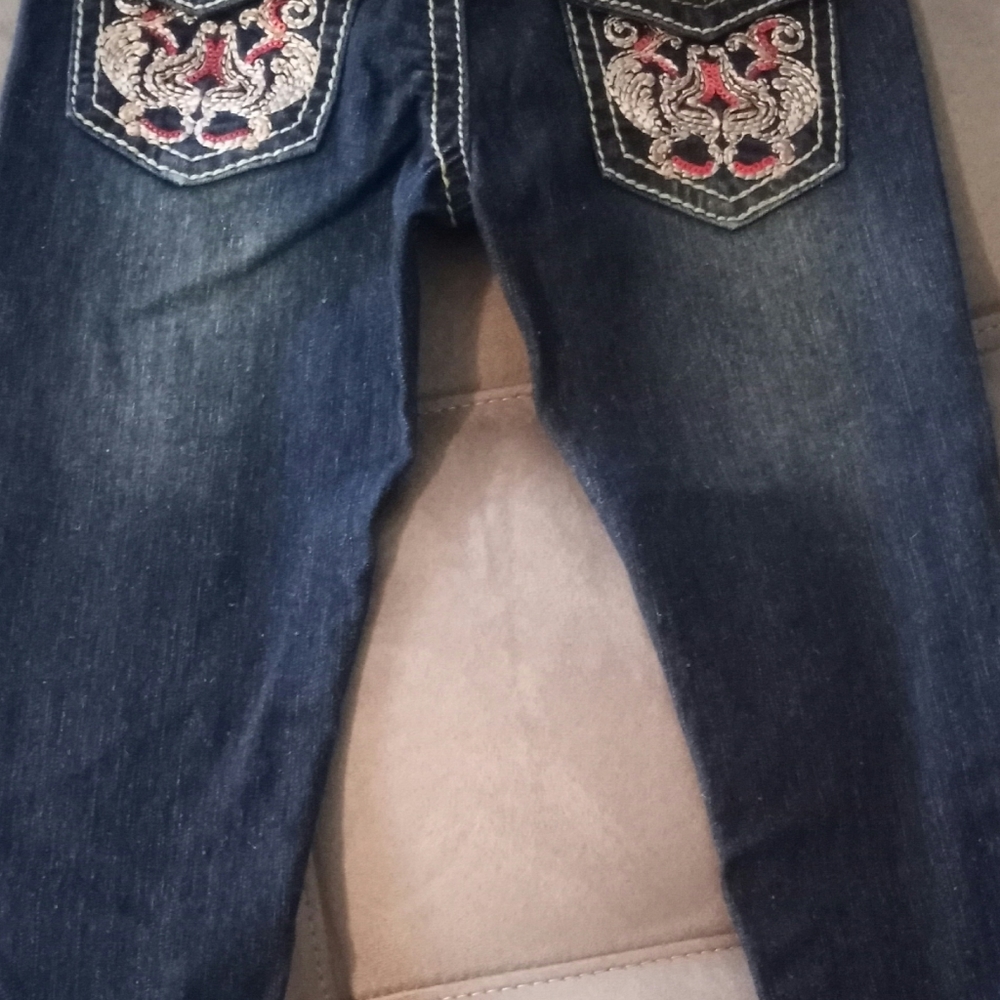 Girls Fashionable Denim Jeans; Size 5